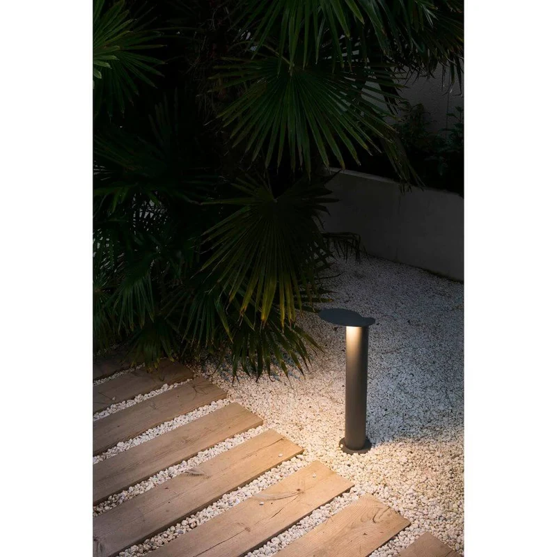 LED Pollerleuchte Lotus 65cm 18W 3000K IP65 Dunkelgrau