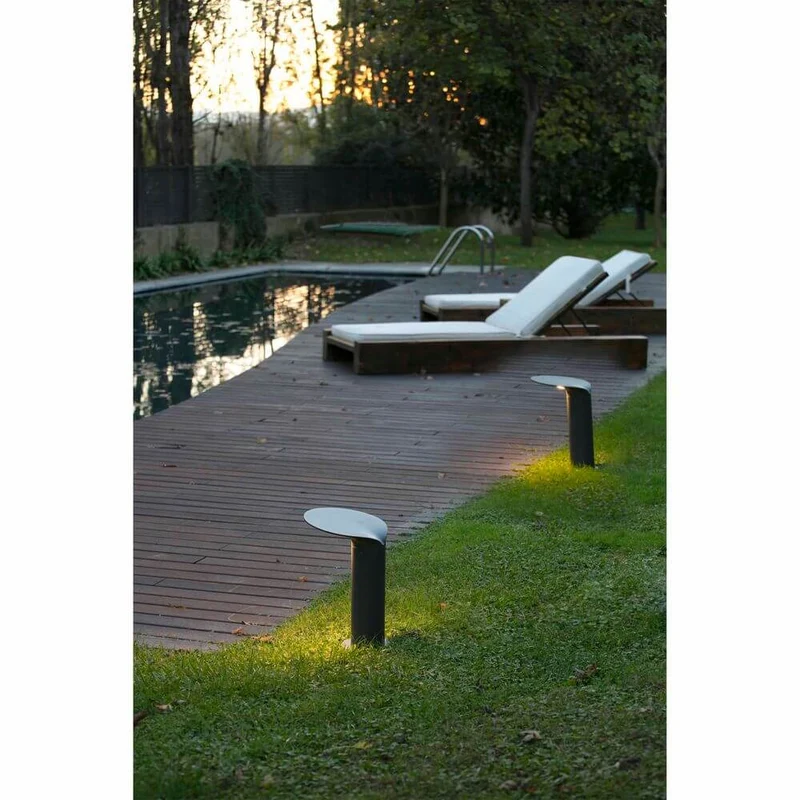 LED Wegeleuchte Lotus 35cm 18W 3000K IP65 Dunkelgrau