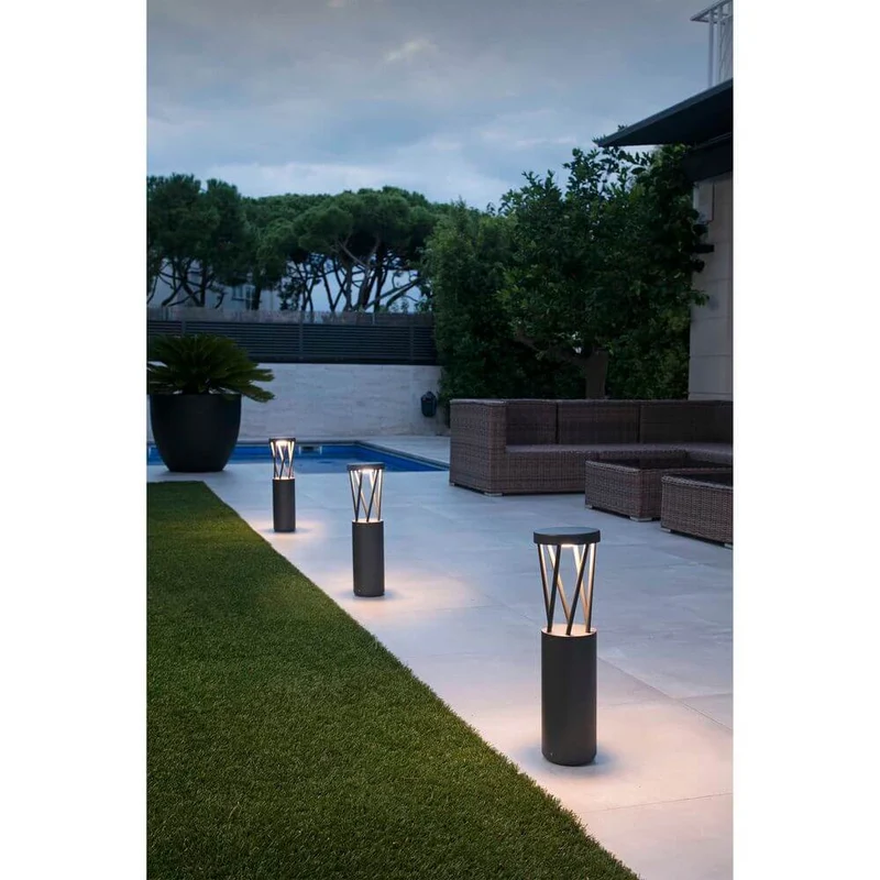 LED Wegeleuchte Twist 10W 3000K IP65 Dunkelgrau