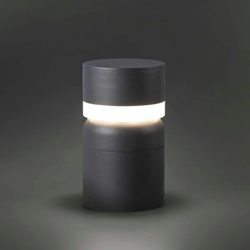 LED Sockelleuchte SETE 6W 3000K 25cm IP54 Dunkelgrau