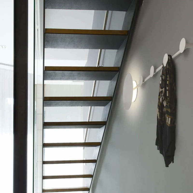 LED Wandleuchte HAN Schwarz Garderobenhaken
