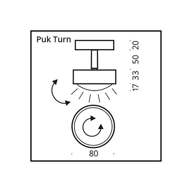 LED Deckenstrahler Puk Turn Downlight