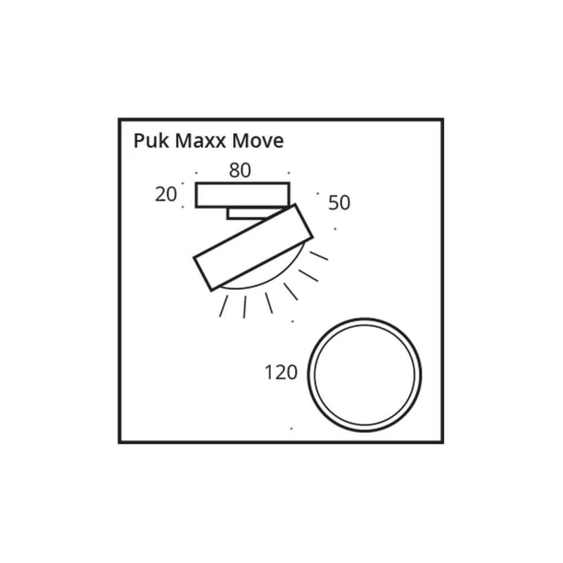 LED Deckenstrahler Puk Maxx Move 360°