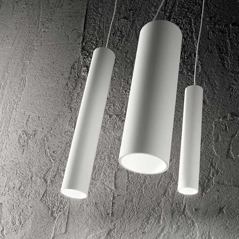 LED Hängelampe Tube Klein Weiß