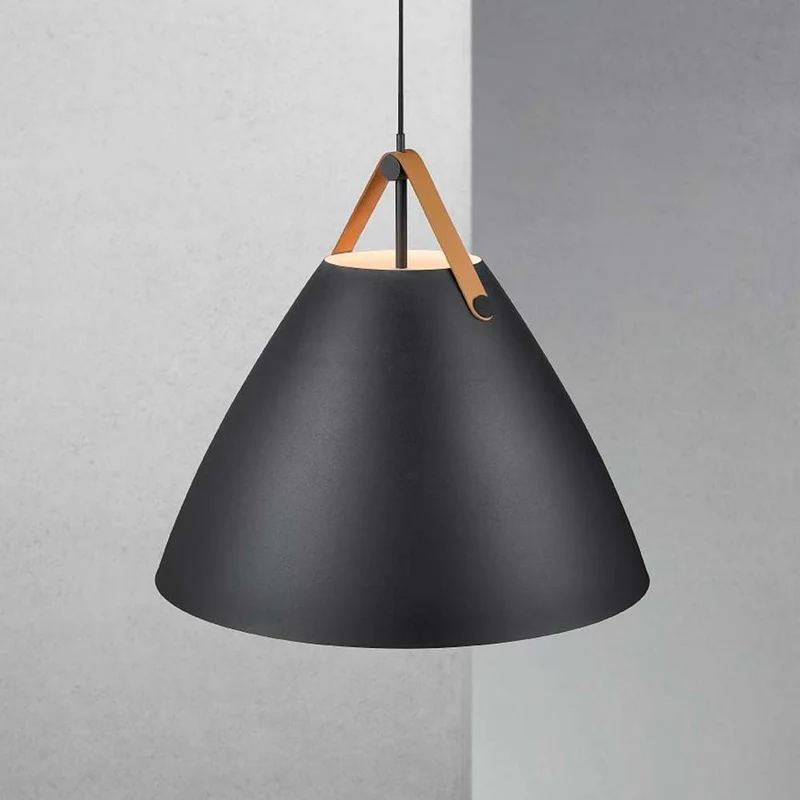 Pendellampe Strap 68 Schwarz