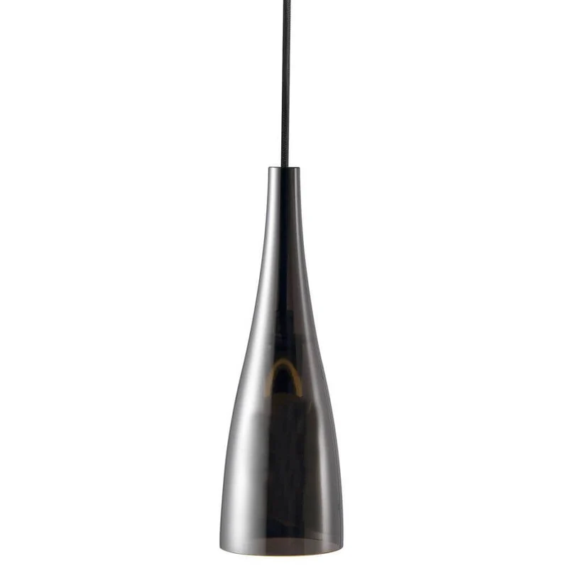 Embla Glas Pendelleuchte Rauch, Schwarz