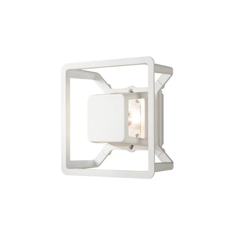 Pescara LED Außen-Wandleuchte Weiß, klares Glas