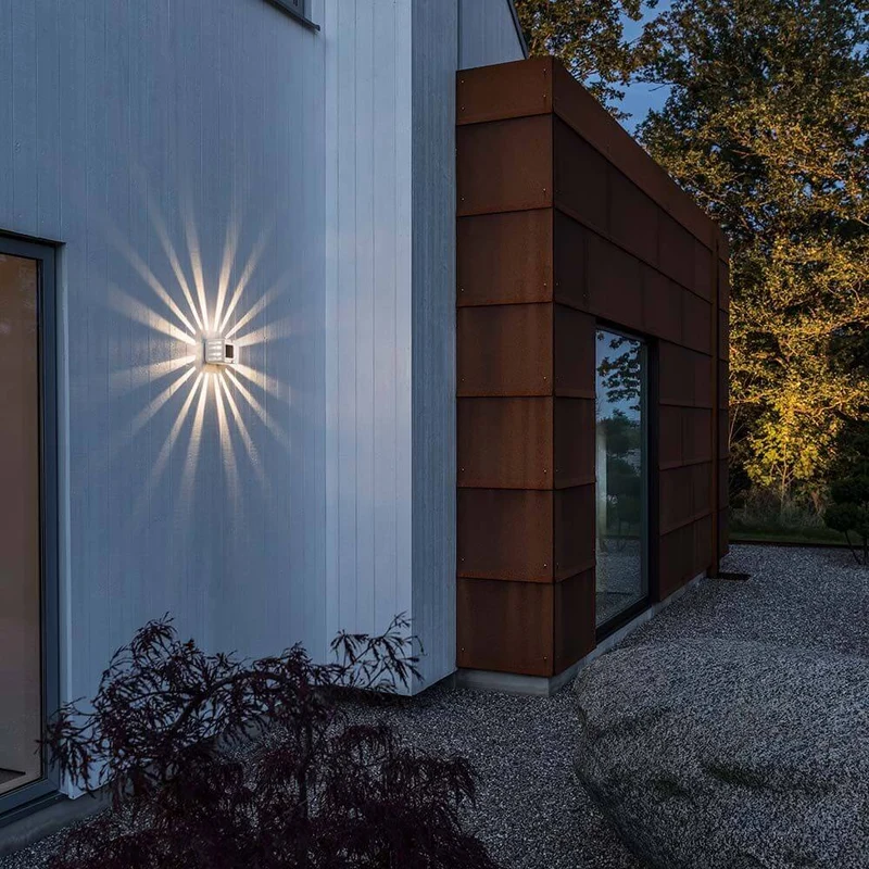 Pescara LED Außen-Wandleuchte Weiß, klares Acrylglas