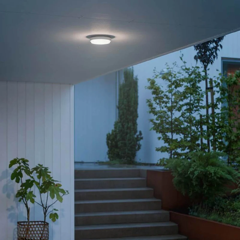 Cesena LED Außen Wand- & Deckenleuchte Rund Weiß