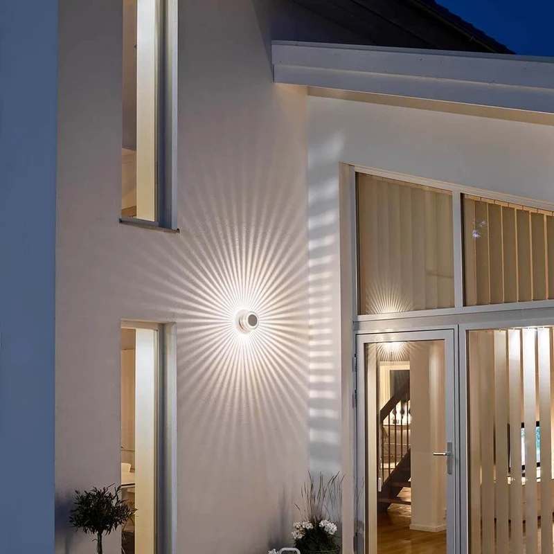 Monza LED Effekt Außen-Wandleuchte massives Aluminium