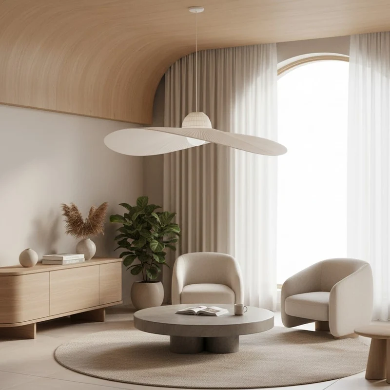 Grande Suspension Beige Manta