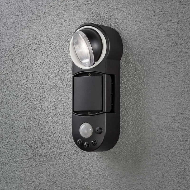 Prato Batterie LED Außen-Wandlampe mit Bewegungsmelder Schwarz