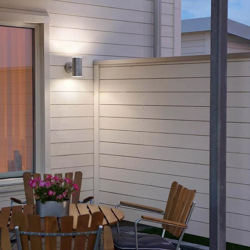 Ull LED Außen-Wandleuchte 3000K galvanisierter Stahl, Glas