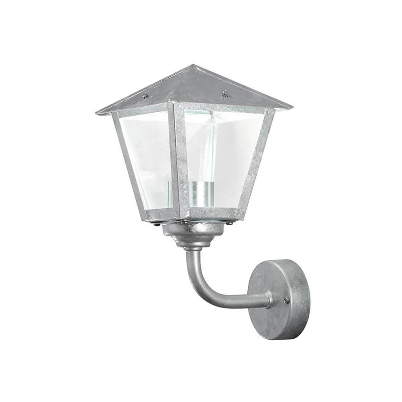 Benu LED Außen-Wandlampe 3000K galvanisierter Stahl, klares Glas