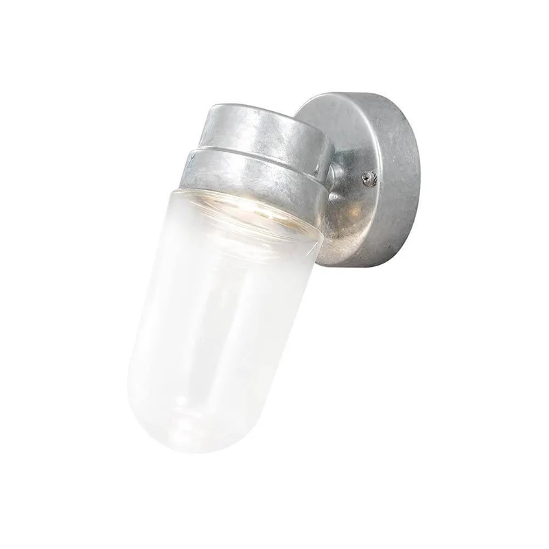 Vega LED Außenwandleuchte 3000K galvanisierter Stahl, klares Glas