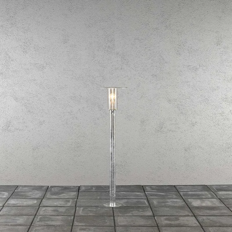 Mode Wegeleuchte 111cm galvanisierter Stahl, klares Polycarbonat Glas