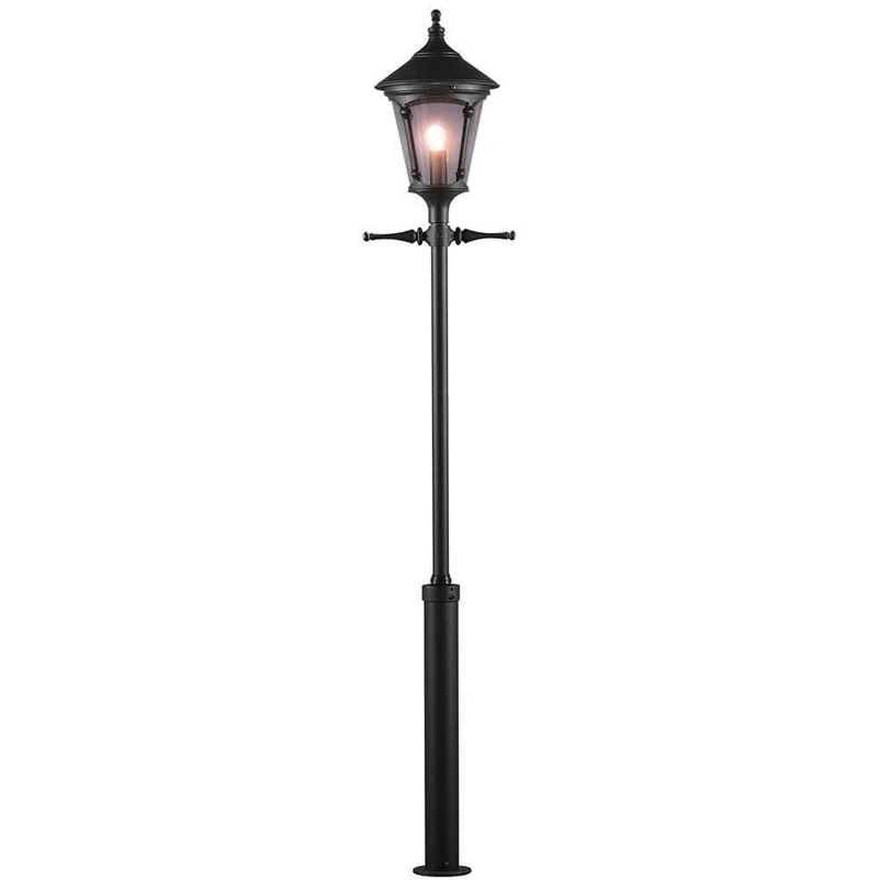 Virgo Standleuchte Schwarz, rauchfarbenes Acrylglas
