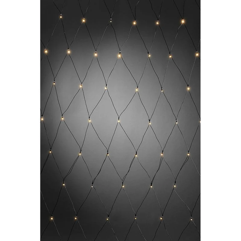 LED Sensor Lichternetz 80 Warmweiße Dioden batteriebetrieben IP44