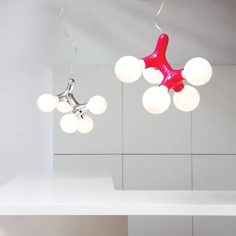 DNA Double-5 Pendelleuchte Chrom