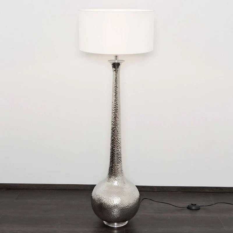 Stehleuchte Maestro Aluminium Vernickelt Silber