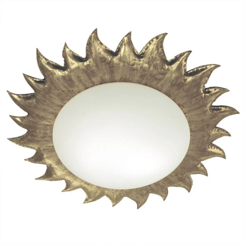 Deckenleuchte 3-flammig Sole Grande Eisen-Glas Gold