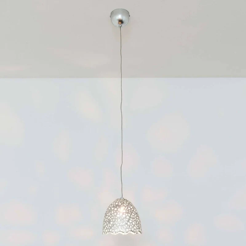 Pendelleuchte Lily Grande Eisen Silber