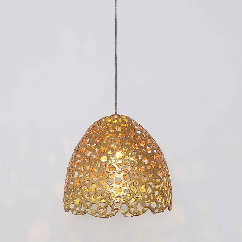 Pendelleuchte Lily Grande Eisen Gold