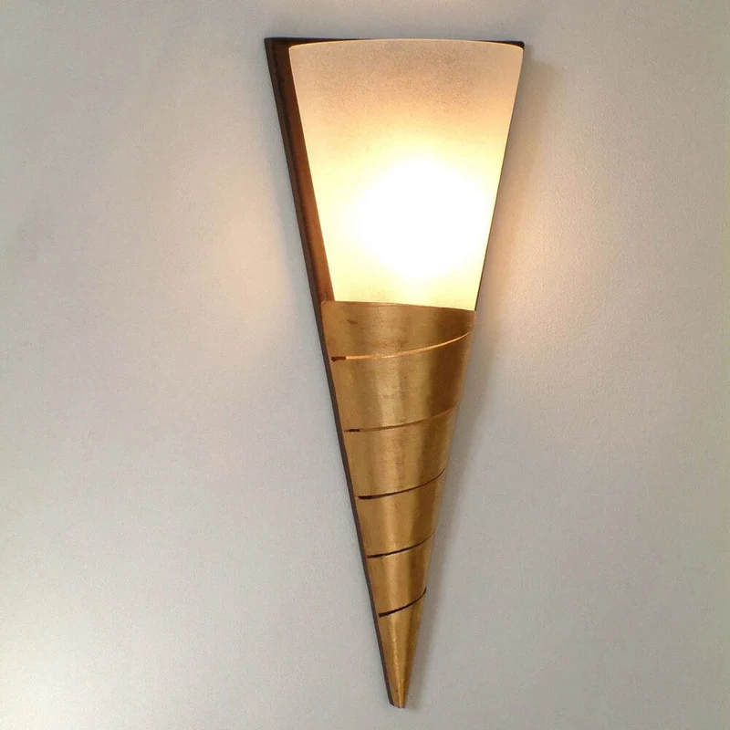 Wandleuchte Innovazione Eisen-Glas Braun-Schwarz-Gold