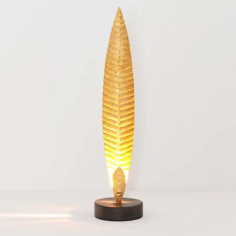 Tischleuchte Penna Eisen Gold-Braun-Schwarz