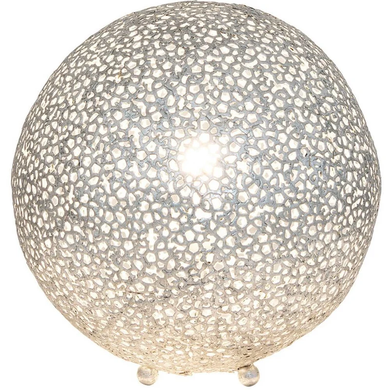 Tischleuchte Lily Grande Eisen Silber