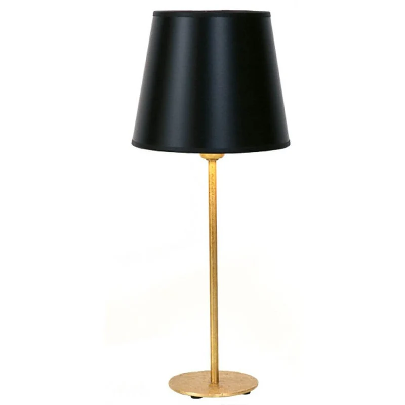 Tischleuchte Mattia Rund Eisen Gold-Schwarz