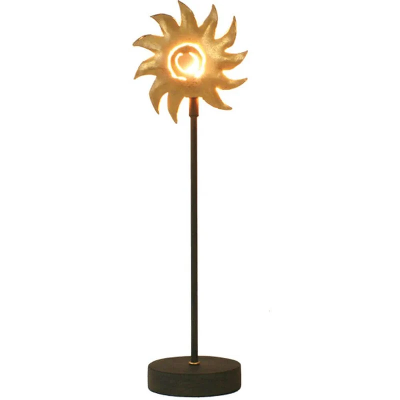 Tischleuchte Piccola Sole Eisen Braun-Schwarz-Gold