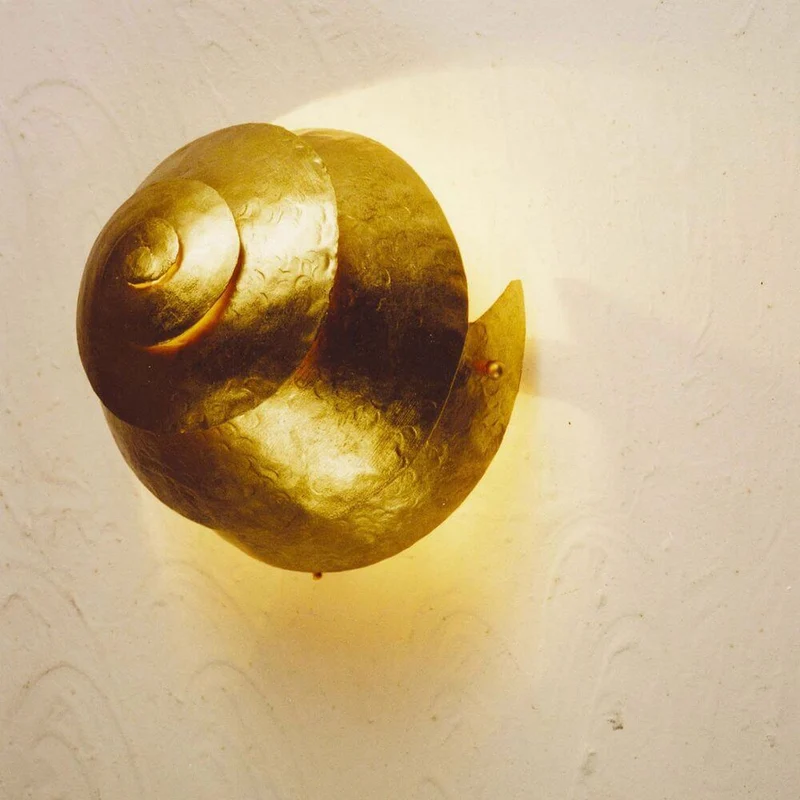 Wandleuchte Snail One Eisen Gold