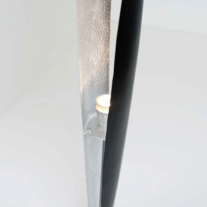 Stehleuchte Lingua Eisen Braun-Schwarz-Silber