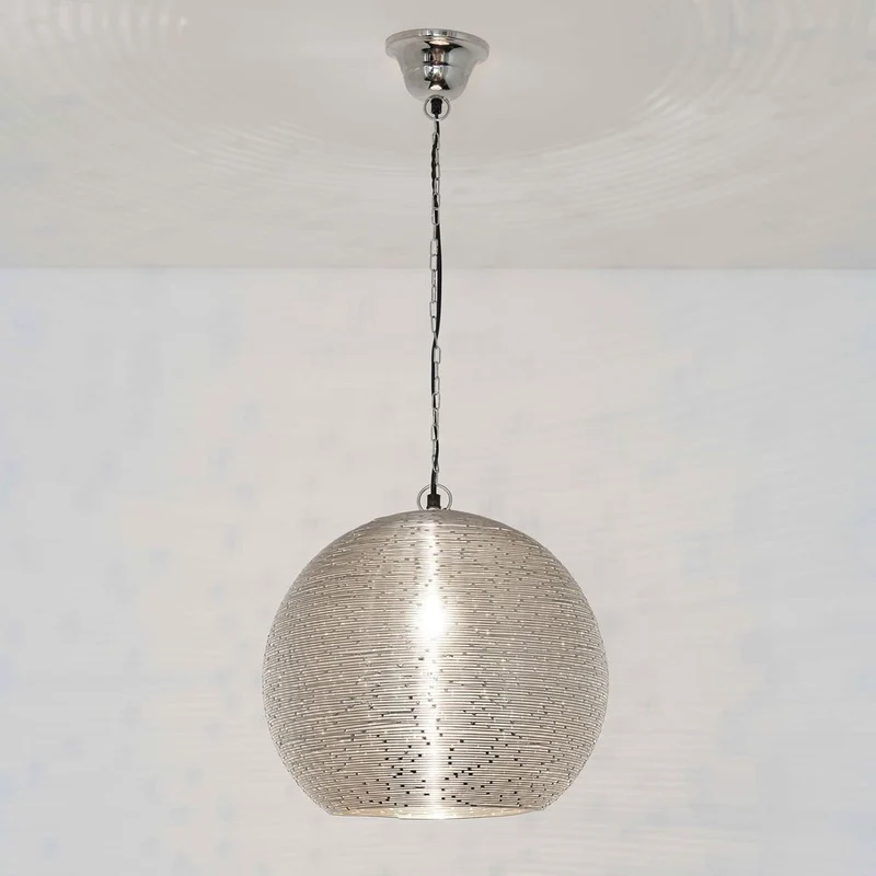 Pendelleuchte Colibri Stahldraht Vernickelt Silber