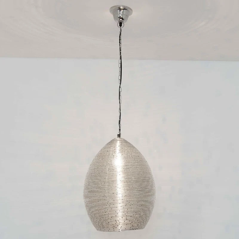 Pendelleuchte Colibri Stahldraht Vernickelt Silber