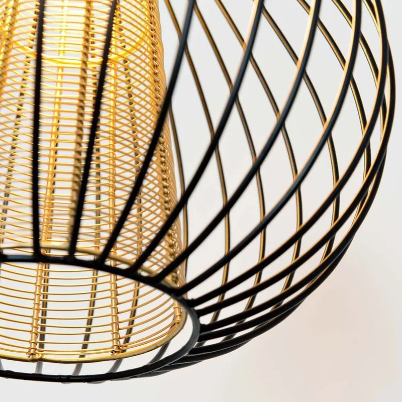 Pendelleuchte Capello Eisen Schwarz-Gold