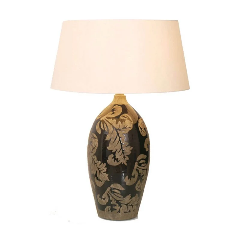 Tischlampe Toulouse 65cm Keramik, Schwarz-Schlamm