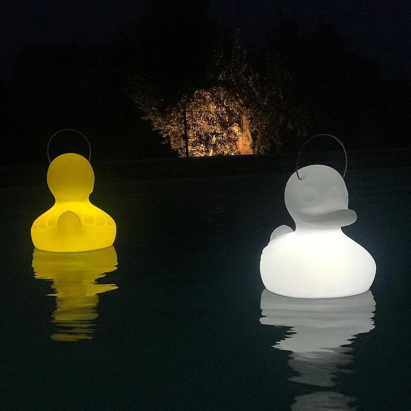 Schwimmfähige Akku-LED-Leuchte Duck-Duck S Gelb