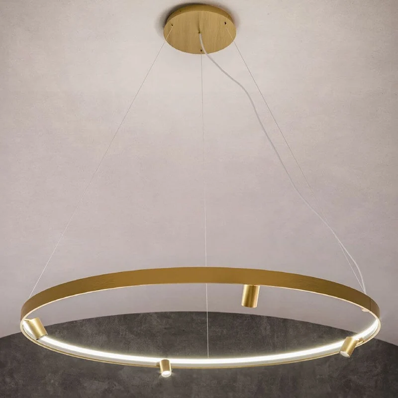 Panzeri Arena LED-Ring Pendelleuchte mit Spots