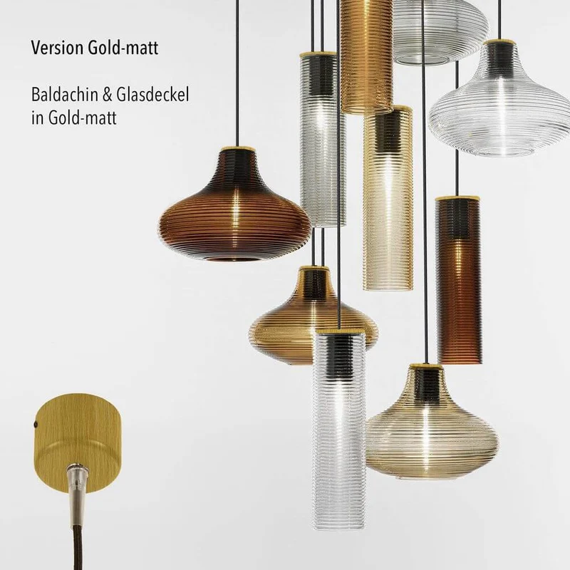 Panzeri Emma Pendellampe mit Retro Glas
