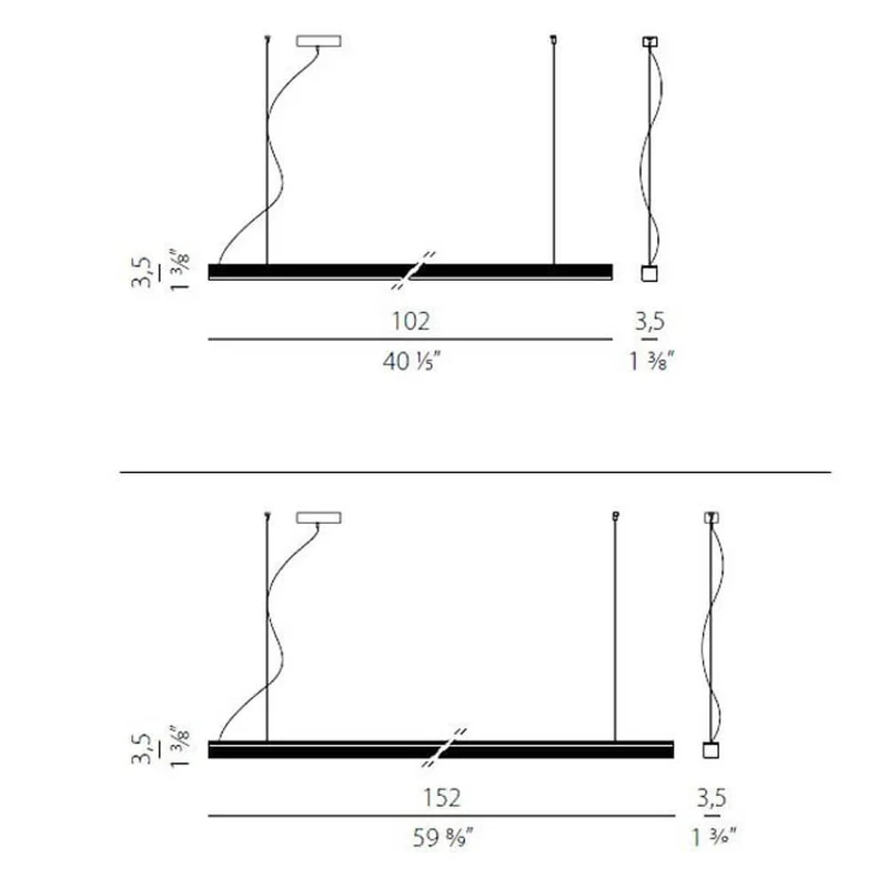 Panzeri Brooklyn Line LED-Pendelleuchte
