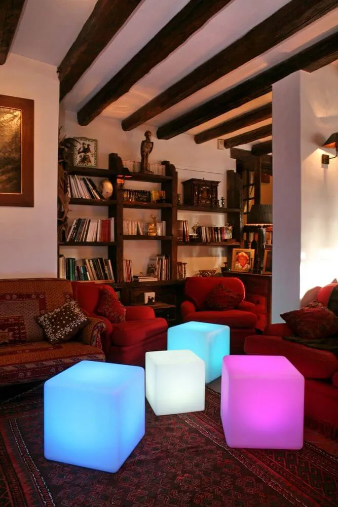 Akku LED Würfel Cube 35cm mit App-Steuerung