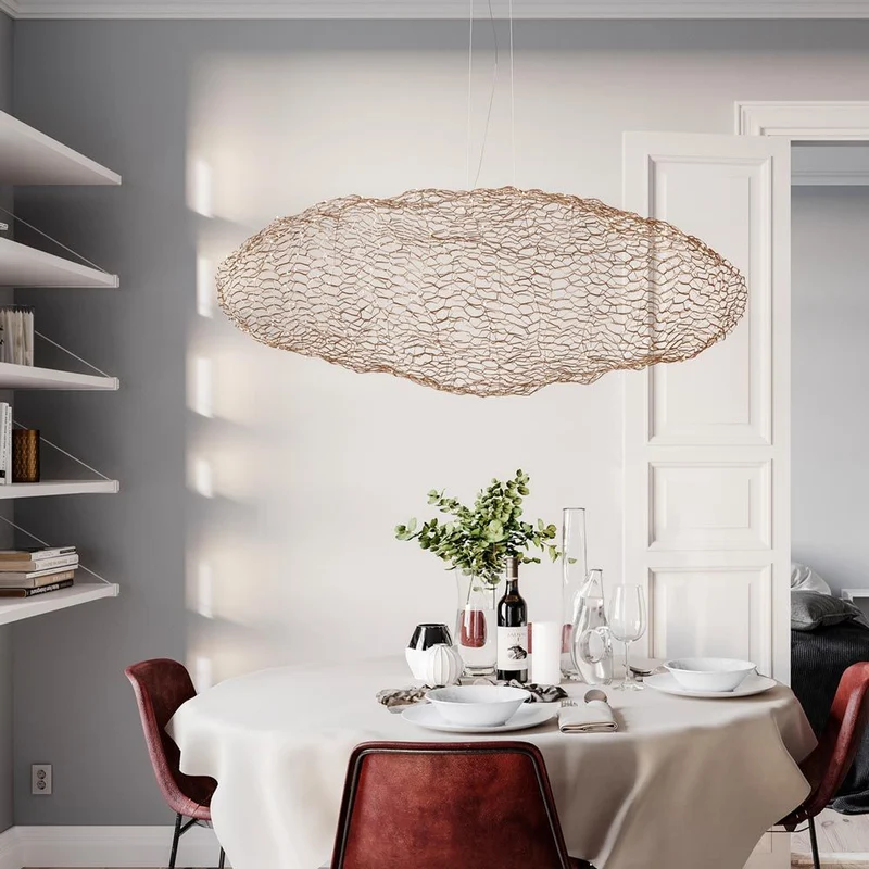 LED-Hängelampe Hayden L 76cm Goldfarben