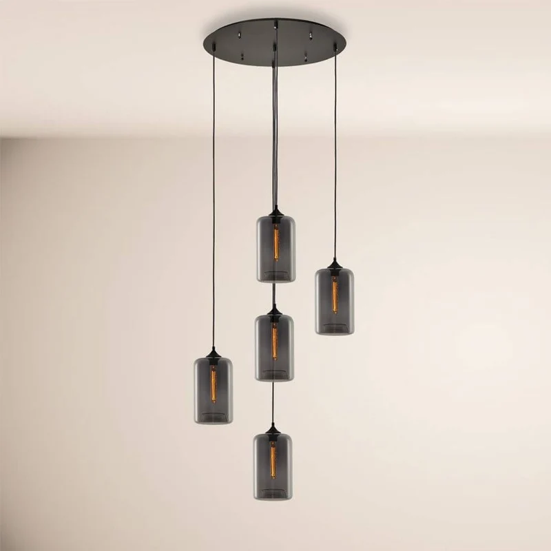 s.luce Cruet Mehrfach-Pendelleuchte Glas 3 oder 5-flammig