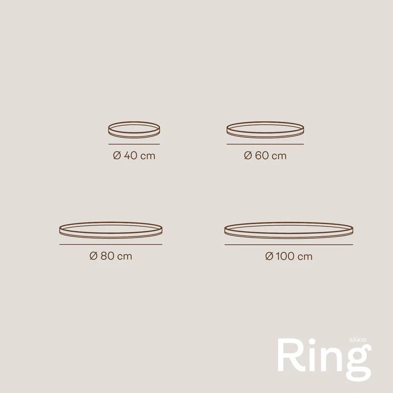 s.luce LED Ring Wandlampe & Deckenleuchte Dimmbar modern rund