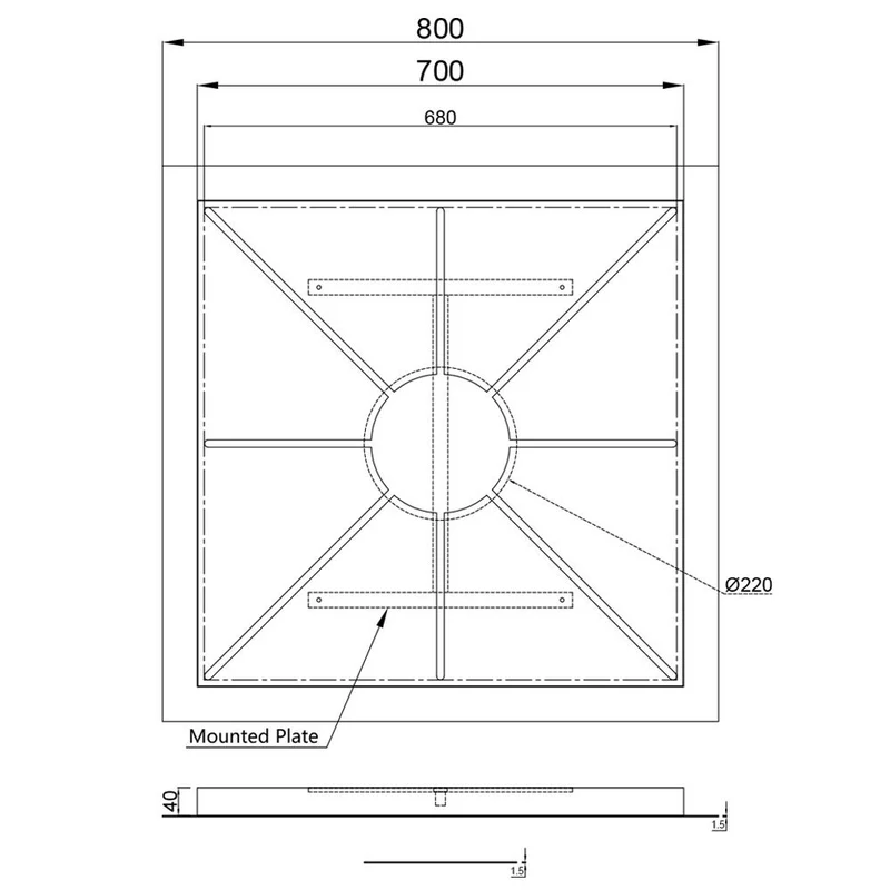 s.luce Modular 80 XL Mehrfach Hängeleuchten-Baldachin