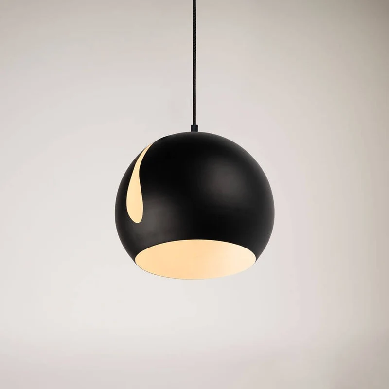 s.luce Ball Metall Pendelleuchte mit drehbarem tauschbaren Schirm