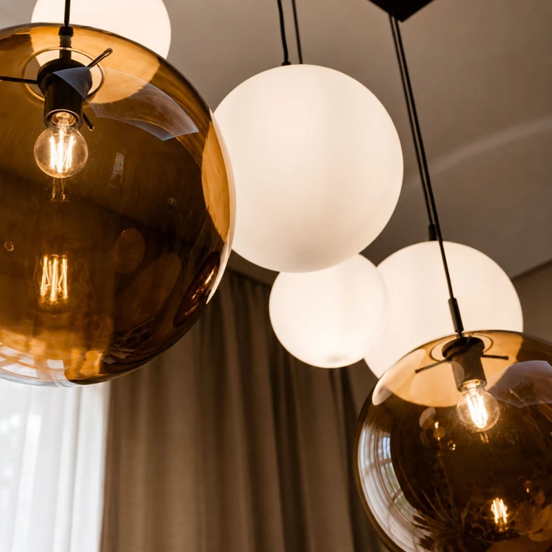 s.luce Orb Esstischleuchte 8-flammig 160cm 2-reihig
