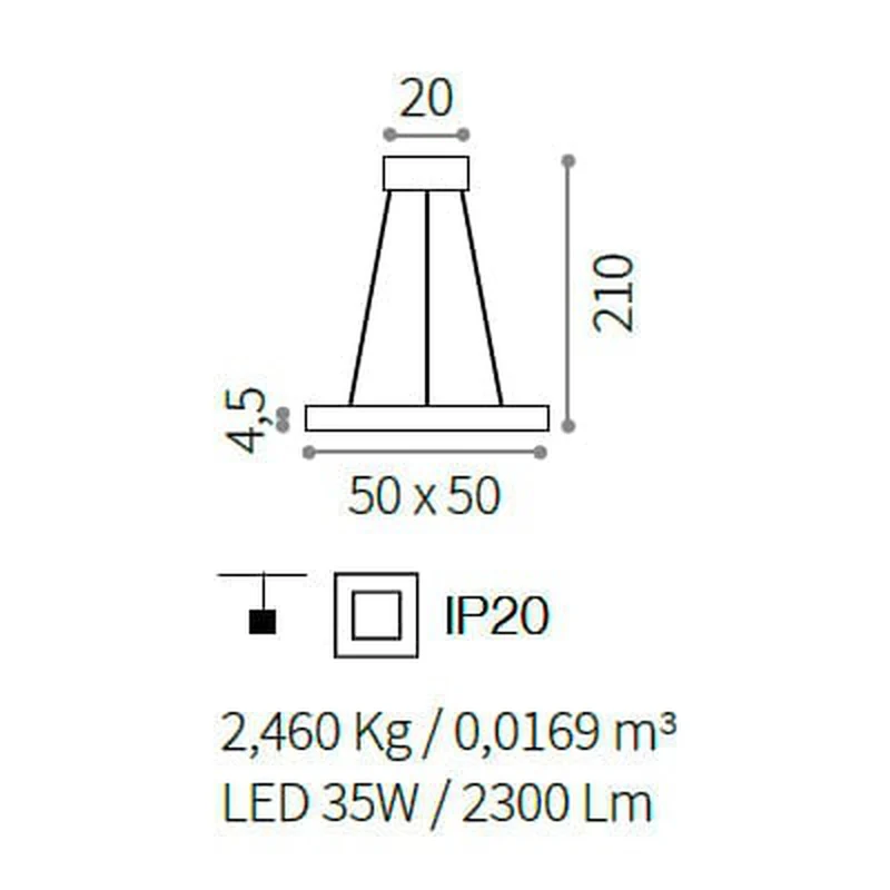 Suspension Luminaire Rectangulaire
